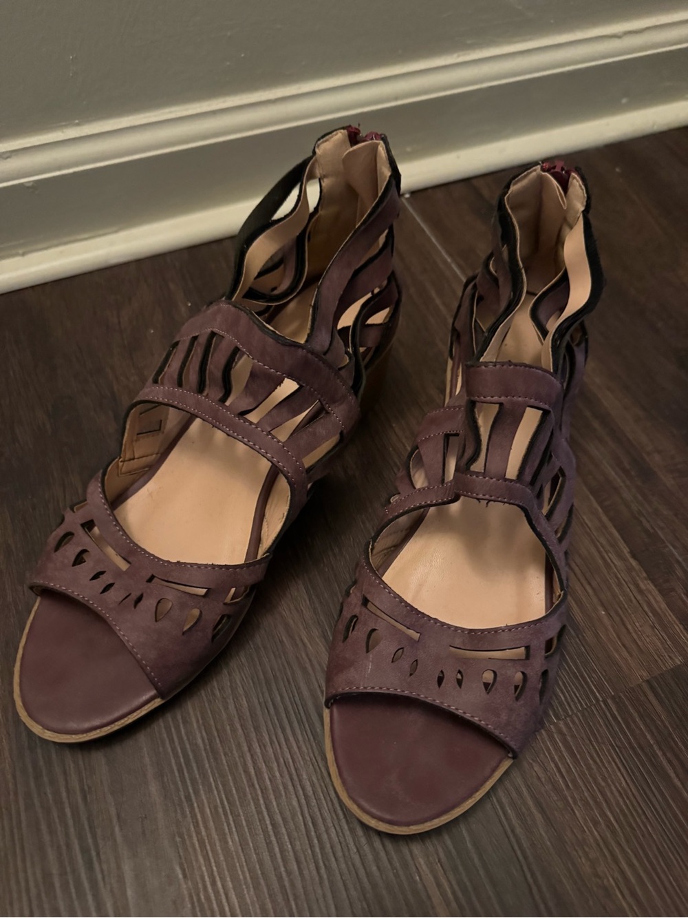 Purple Block Heels